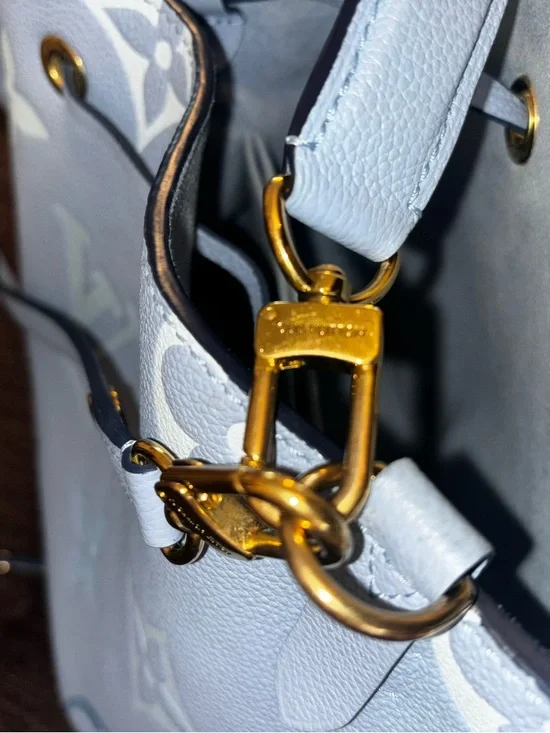 Louis Vuitton Light Blue Monogram Nano Bucket Crossbody - Picture 7 of 13